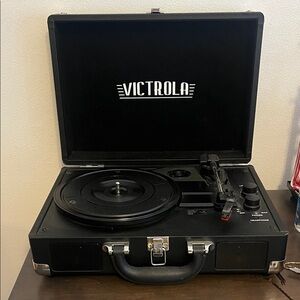Victrola Black Portable Record Player